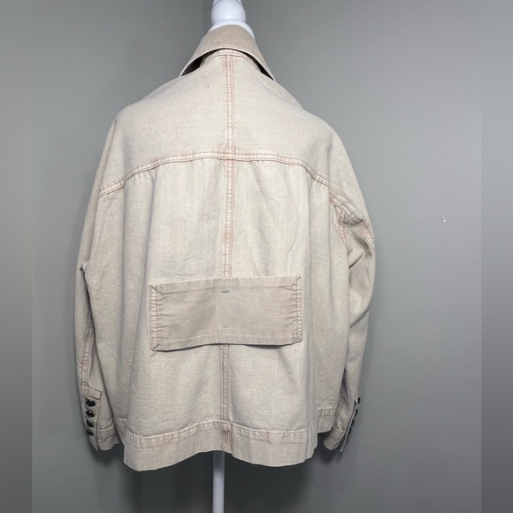 NWT We The Free viva surplus jacket double breasted cropped trench fisherman - Picture 3 of 12